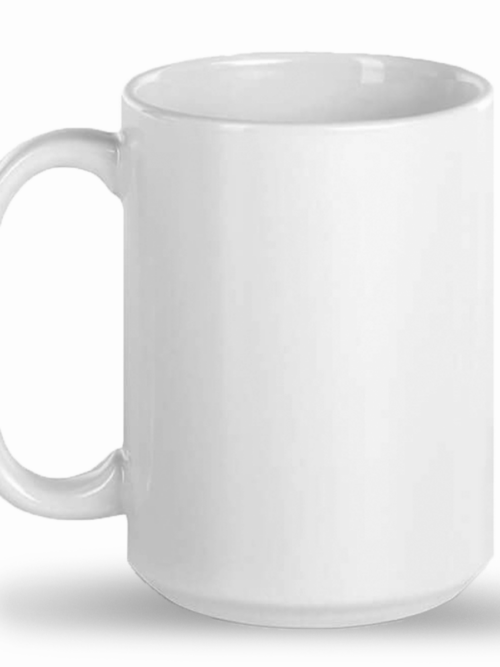 Tall glossy ceramic mug