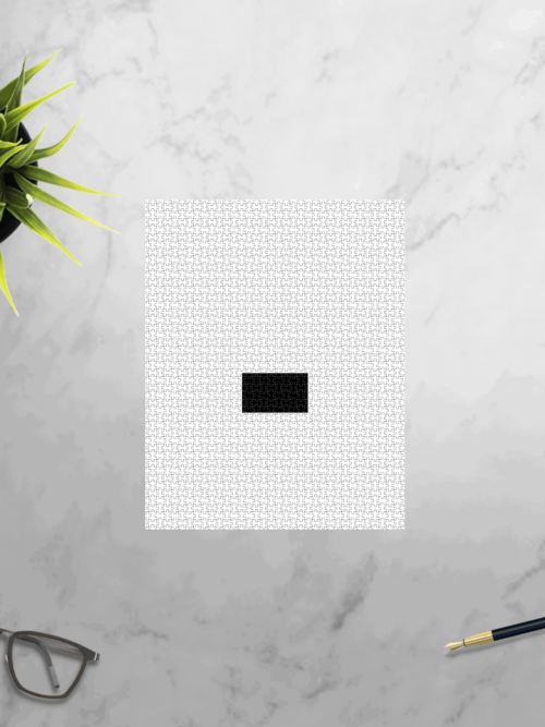 Jigsaw puzzle with glossy pieces