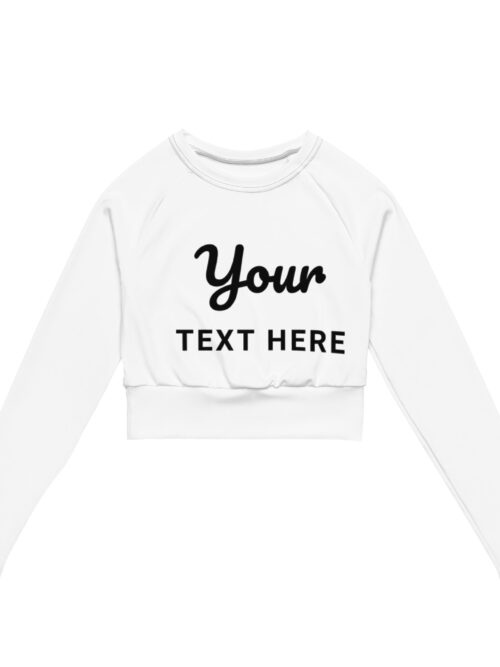 Recycled long-sleeve crop top