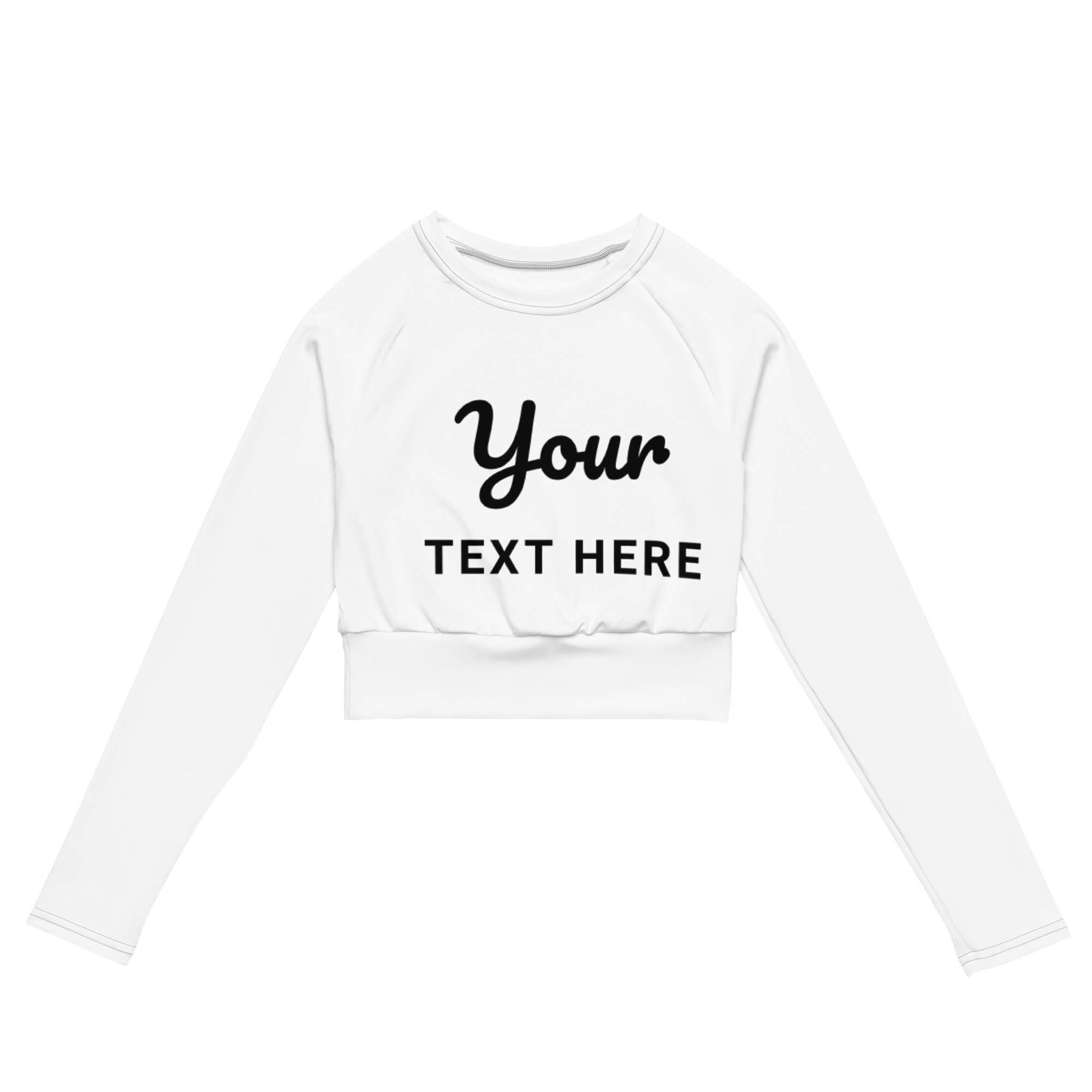 Recycled long-sleeve crop top