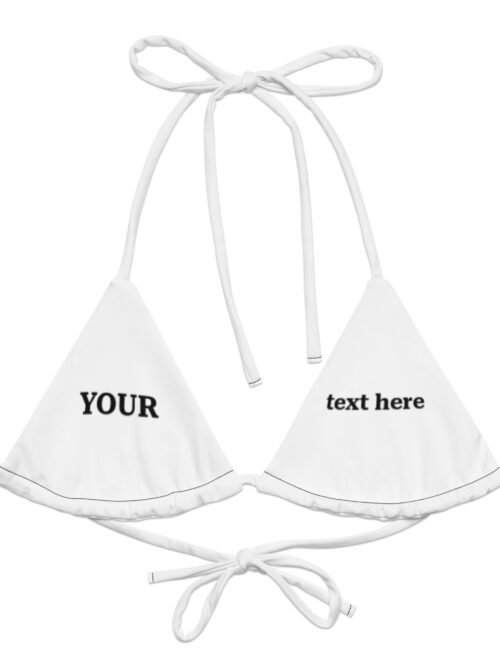 All-over print recycled string bikini top