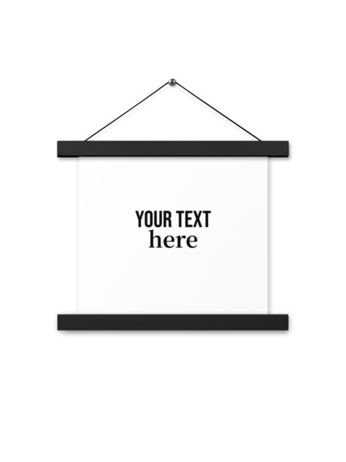 Poster with hangers