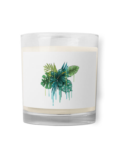 Glass jar soy wax candle