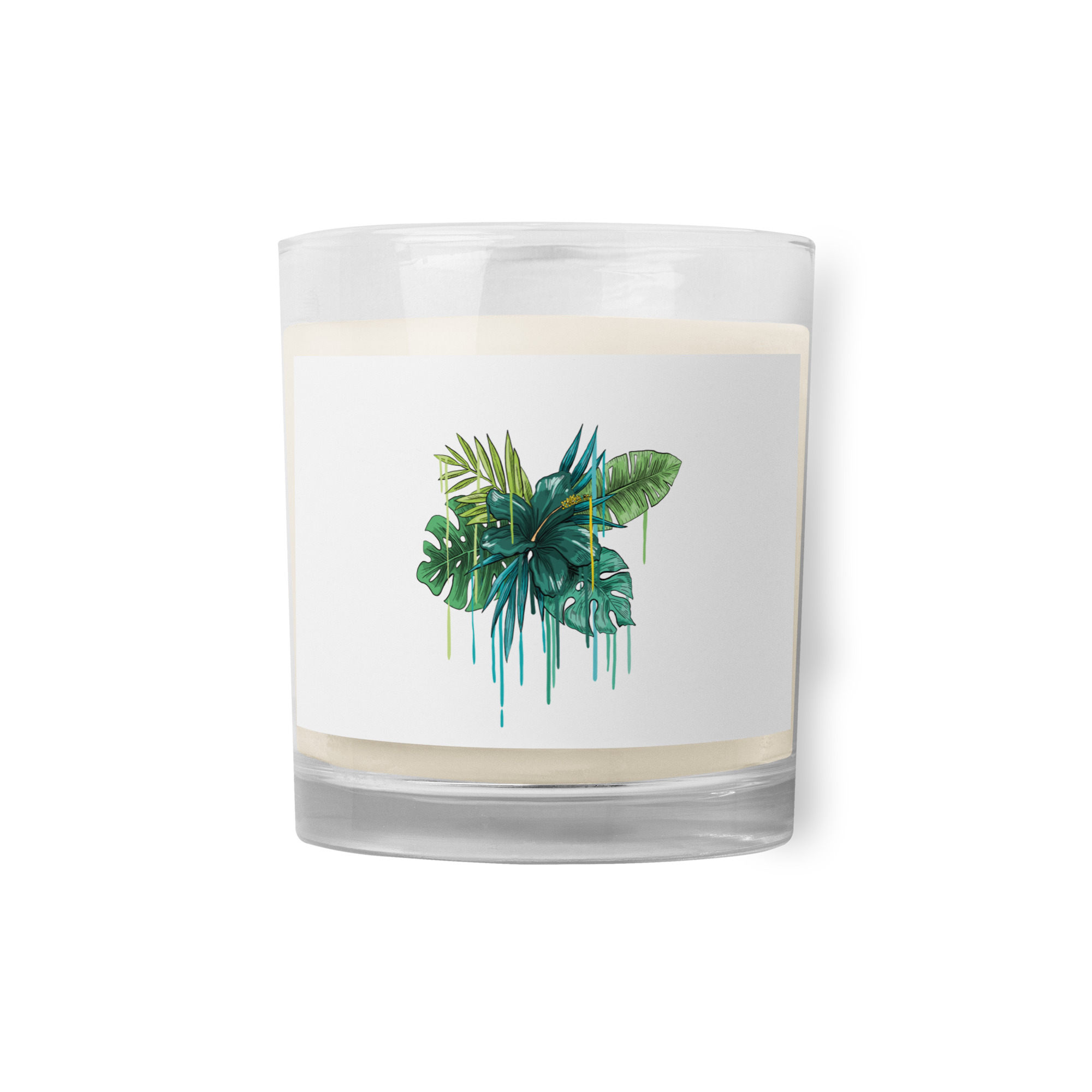 Glass jar soy wax candle