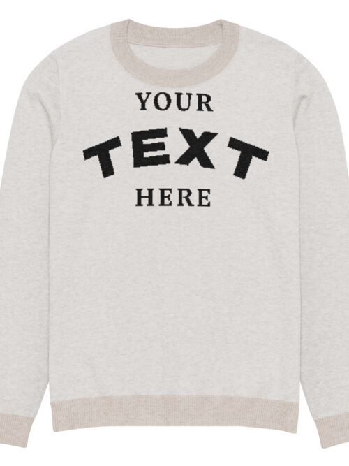Knitted crew neck sweater