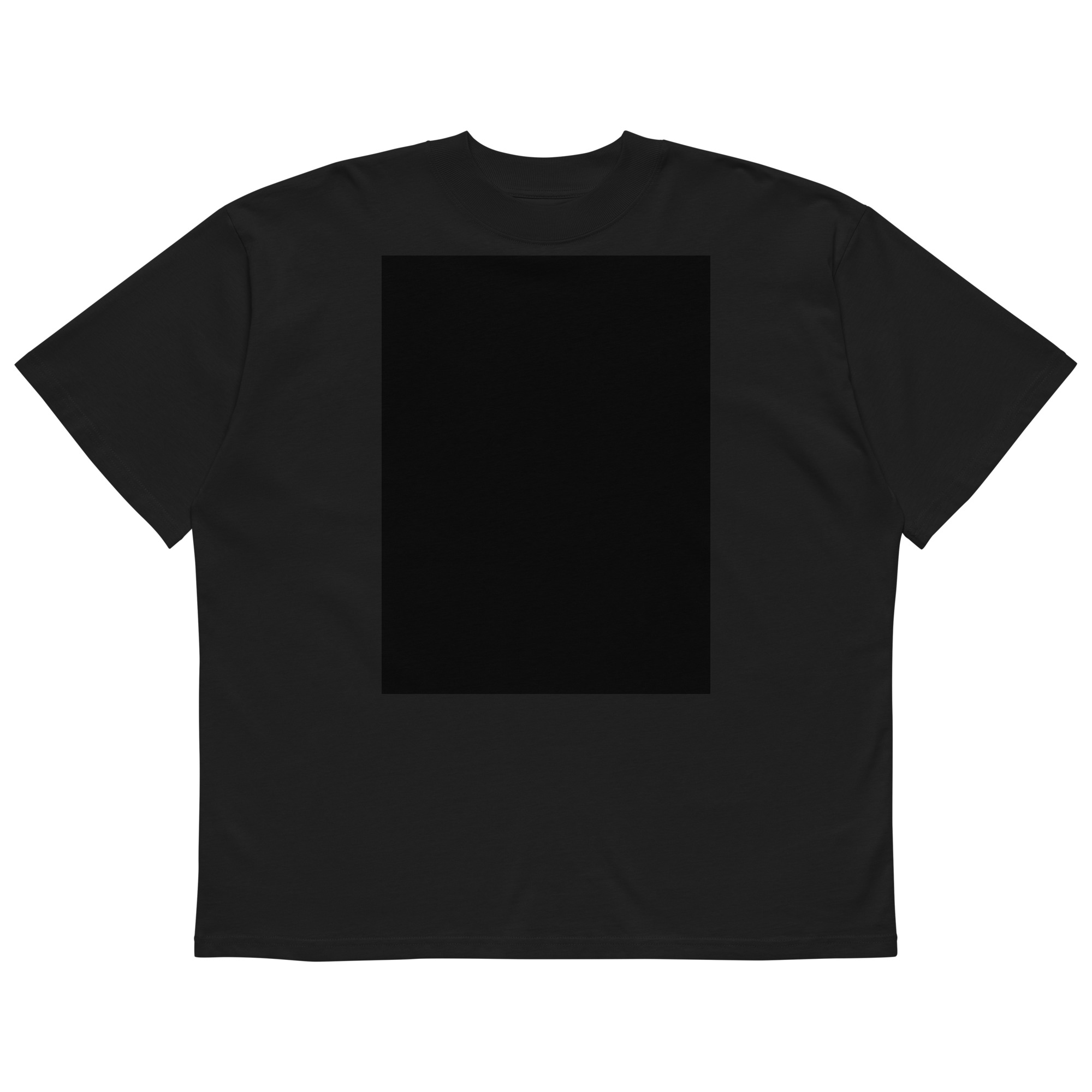 Unisex organic oversized high neck t-shirt